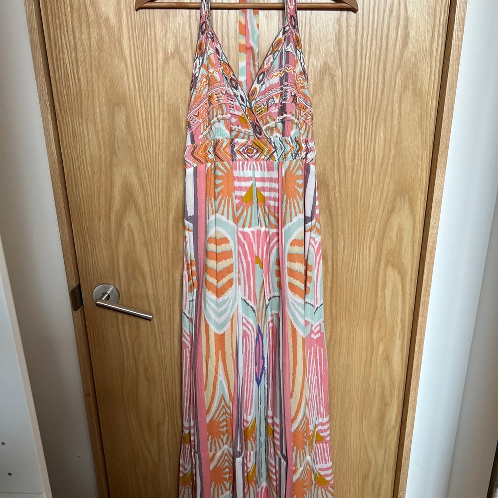 Summer Maxi pastel halter colors & beading